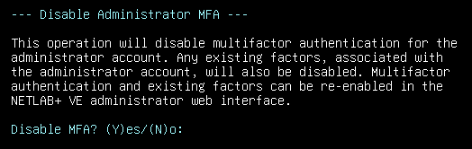 Disable MFA