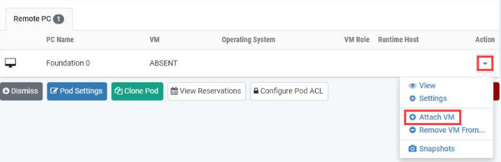 Remote PC Attach VM