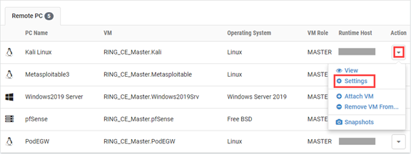 Remote PC Settings